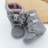 Winterboots für Baby's in hellgrau/rosé
