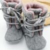 Winterboots für Baby's in hellgrau/rosé – Bild 3