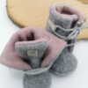 Winterboots für Baby's in hellgrau/rosé – Bild 2